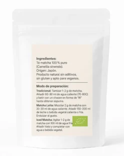 Té Matcha Japonés Grado Premium 100 G – Ecológico, Vegano Y Sin Gluten | 100 % Natural – Origen Japón