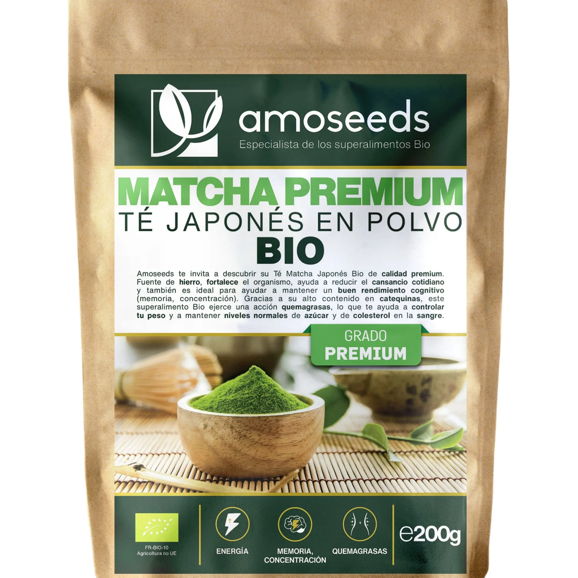 Té Matcha Japonés Premium Bio 200g