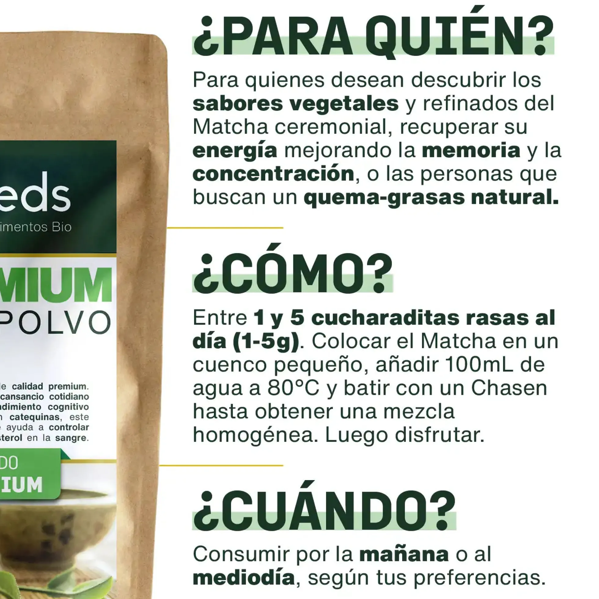 Té Matcha Japonés Premium Bio 200g