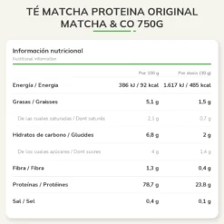 Té Matcha Proteina Original Matcha & CO 750g