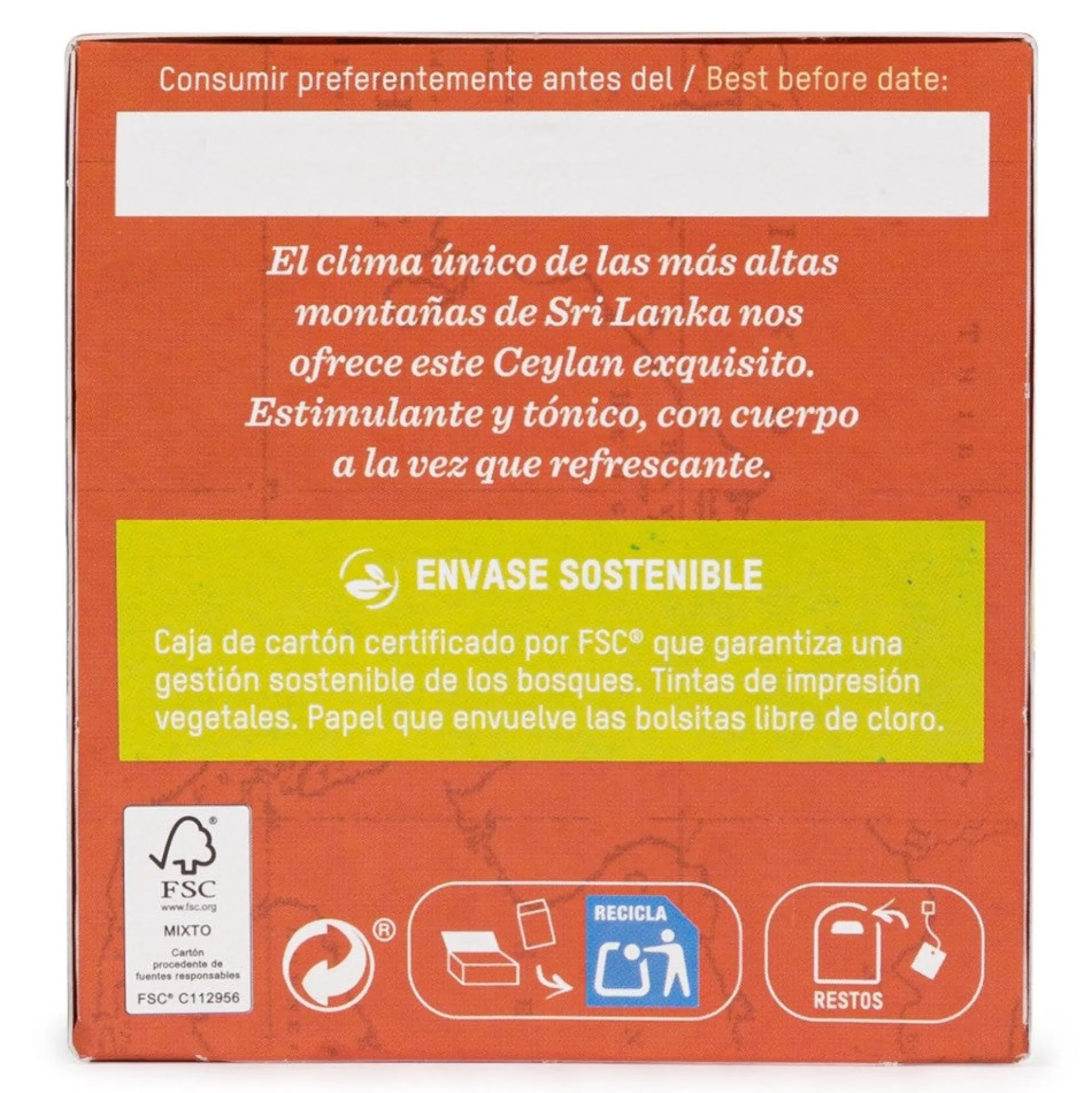 Té Negro Ceylan Bio OiTierra Madre 36 g