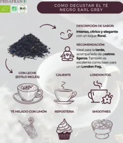 Té Negro Earl Grey Ecológico Granel | Calidad | Frisafran 100 G