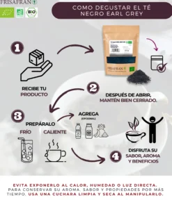 Té Negro Earl Grey Ecológico Granel | Calidad | Frisafran 100 G