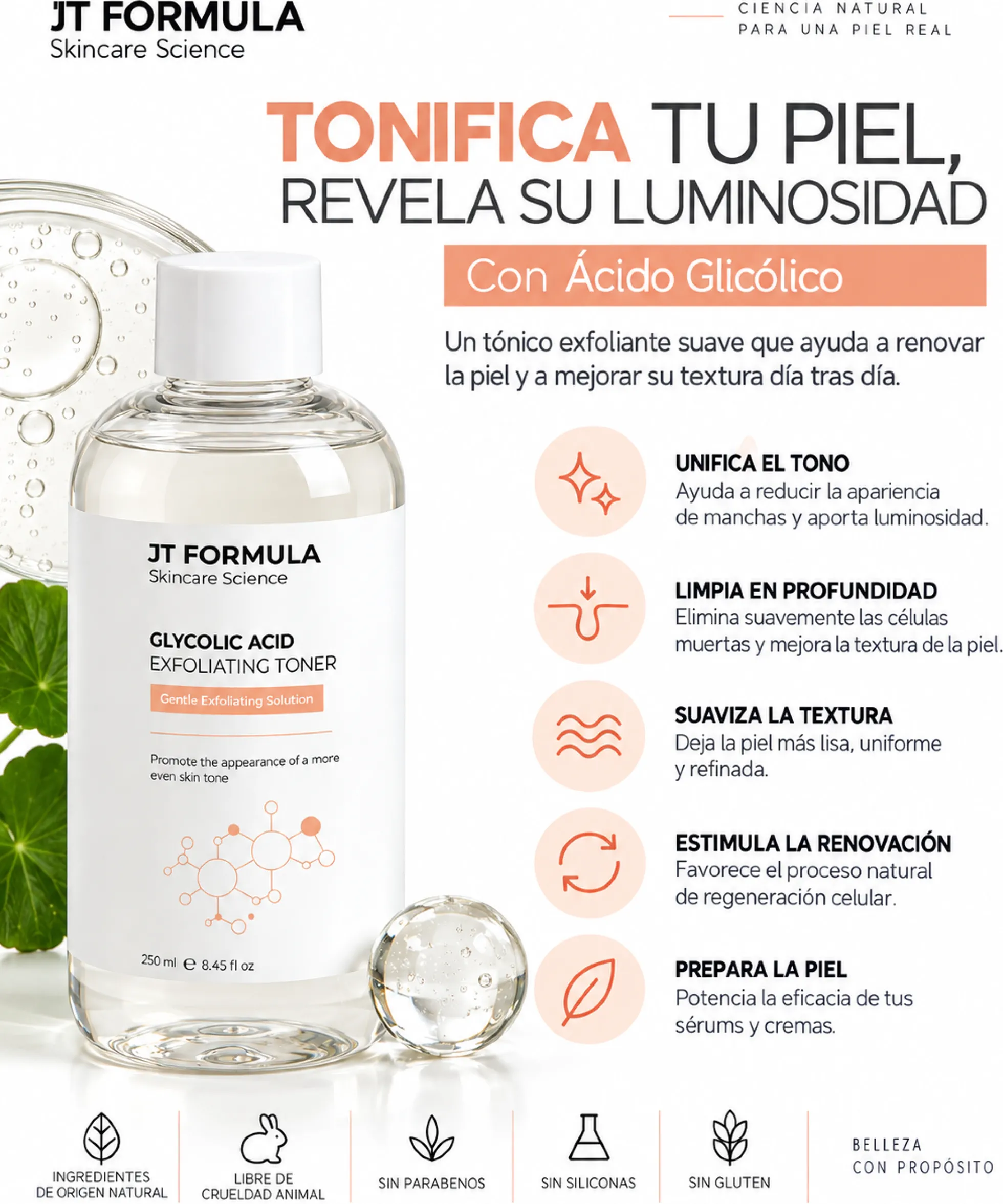 Tónico Exfoliante Con Ácido Glicólico