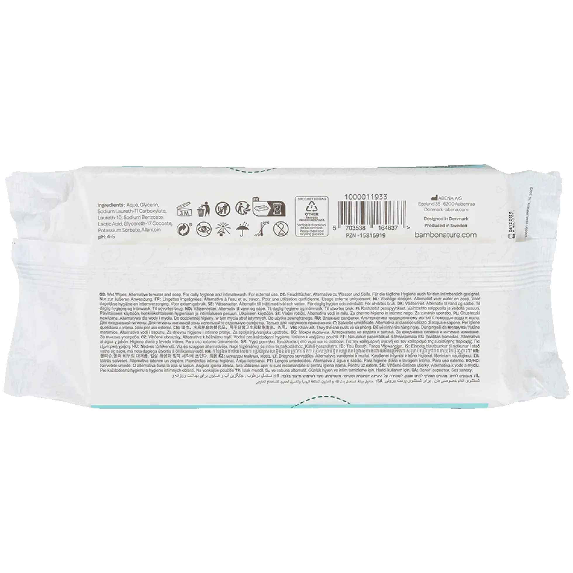 Toallitas Bambo Nature Plastic Free 50 uds
