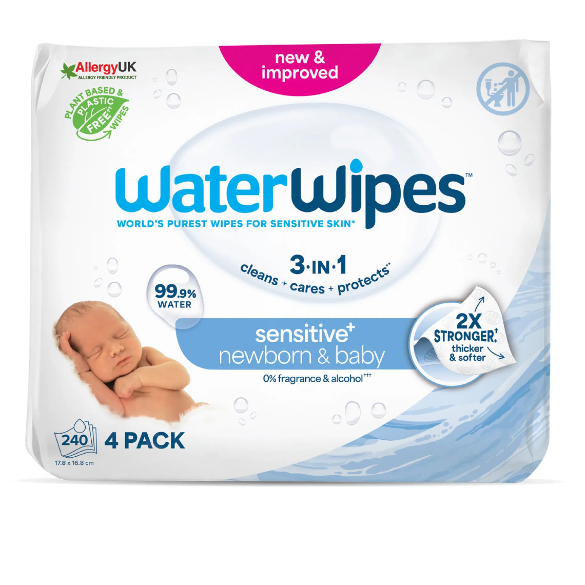 Toallitas de bebé WaterWipes BIO 240 Uds
