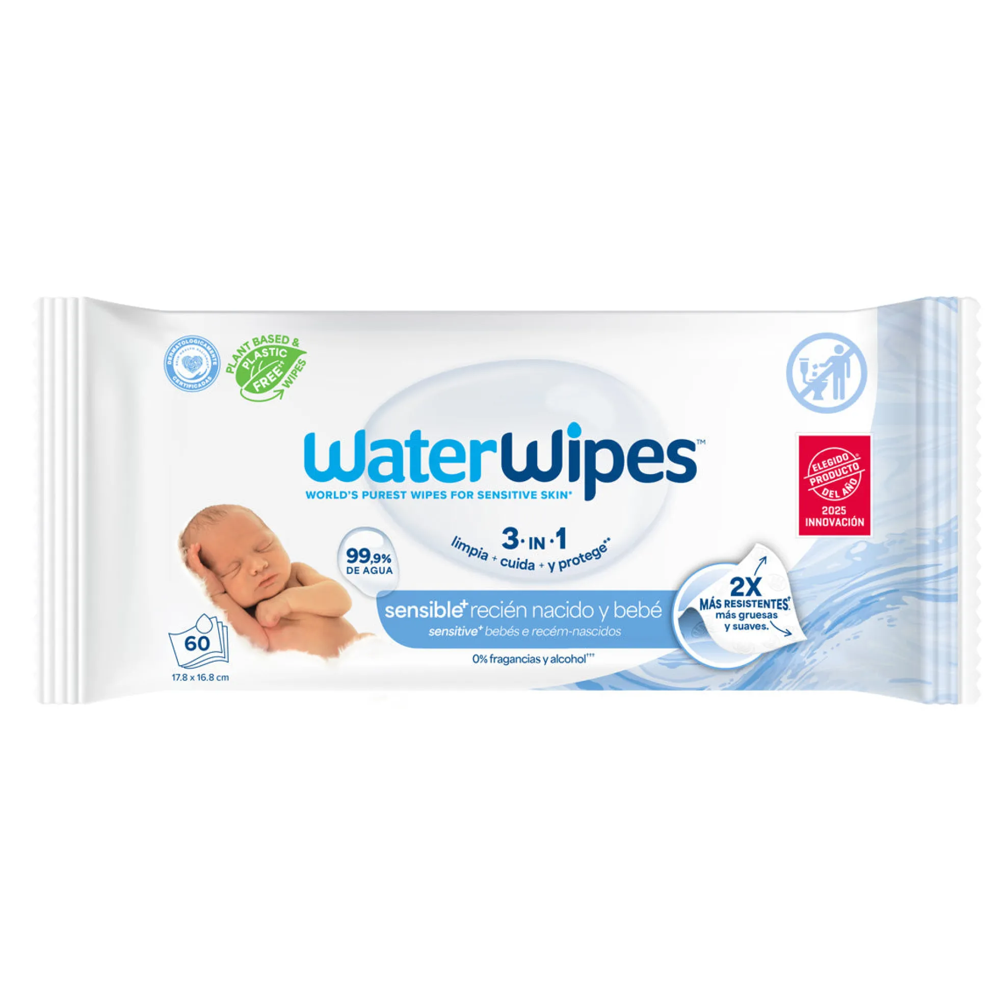 Toallitas de bebé WaterWipes BIO 60UDS