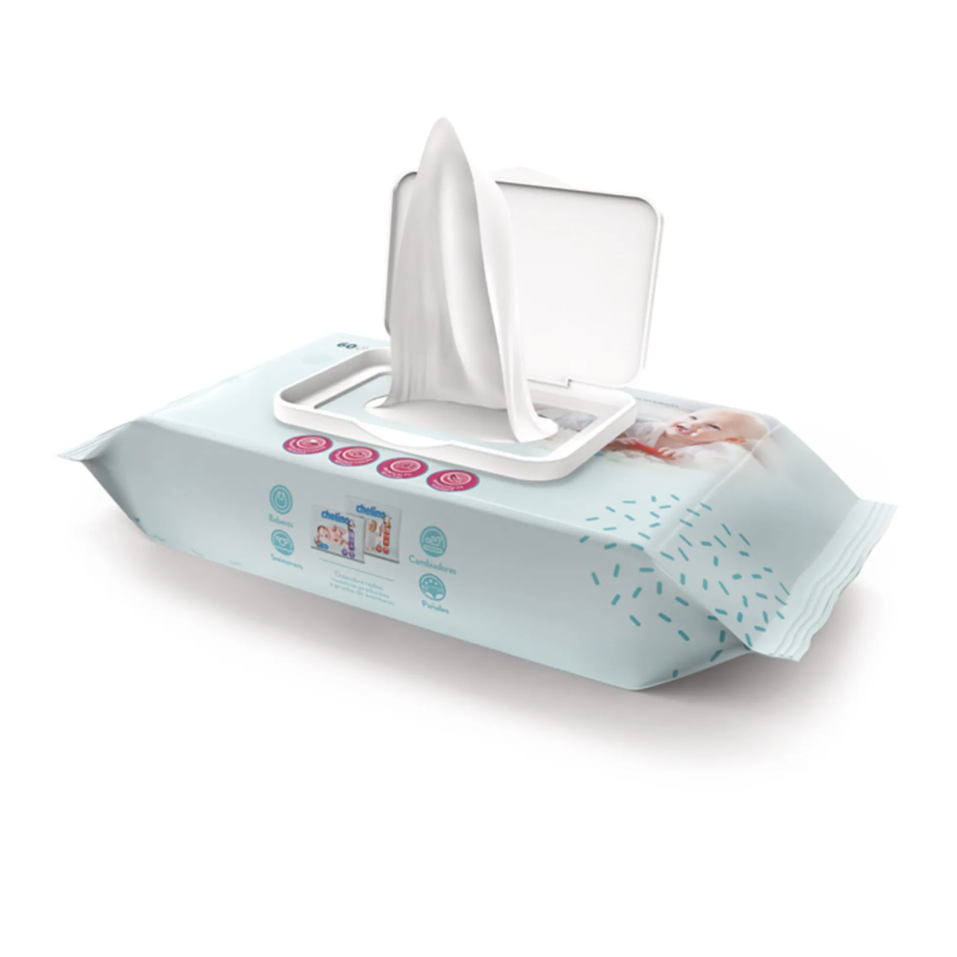 Toallitas infantiles dermo sensitive Chelino 60 unidades