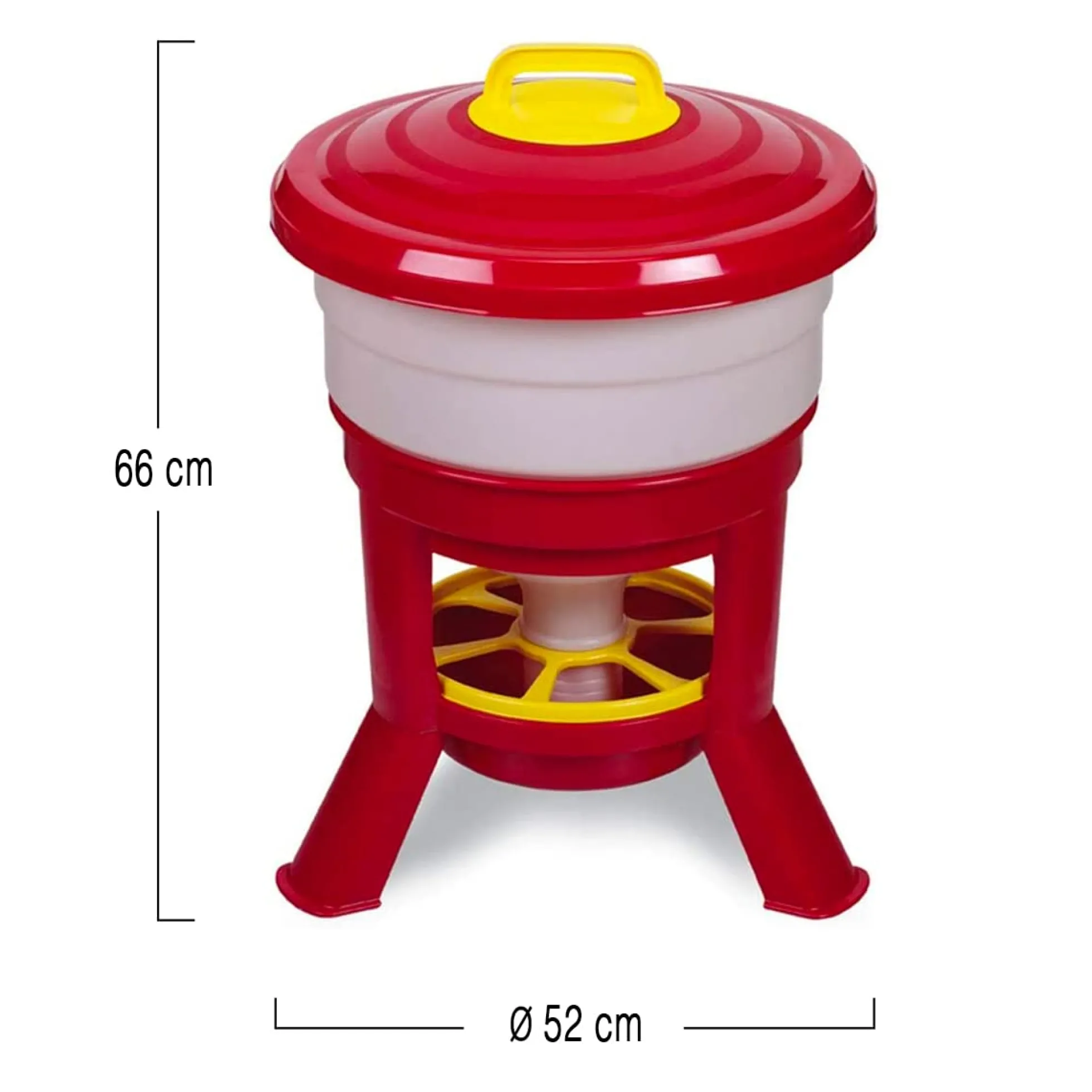 Tolva Gallinas Silo Premium 30 L - Comedero Con Patas Para Gallinas - Tolva De Gran Capacidad Para Aves De Corral Fabric