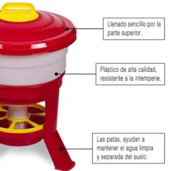 Tolva Gallinas Silo Premium 30 L - Comedero Con Patas Para Gallinas - Tolva De Gran Capacidad Para Aves De Corral Fabric