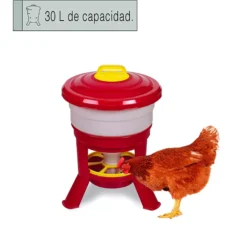 Tolva Gallinas Silo Premium 30 L - Comedero Con Patas Para Gallinas - Tolva De Gran Capacidad Para Aves De Corral Fabric