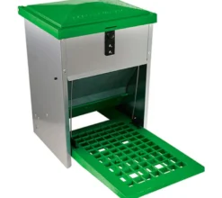 Tolva Para Gallinas Antipájaros - Tolva Exterior Self-service A Pedal - Capacidad 5 Kg - Incluye Guía De Alimentación