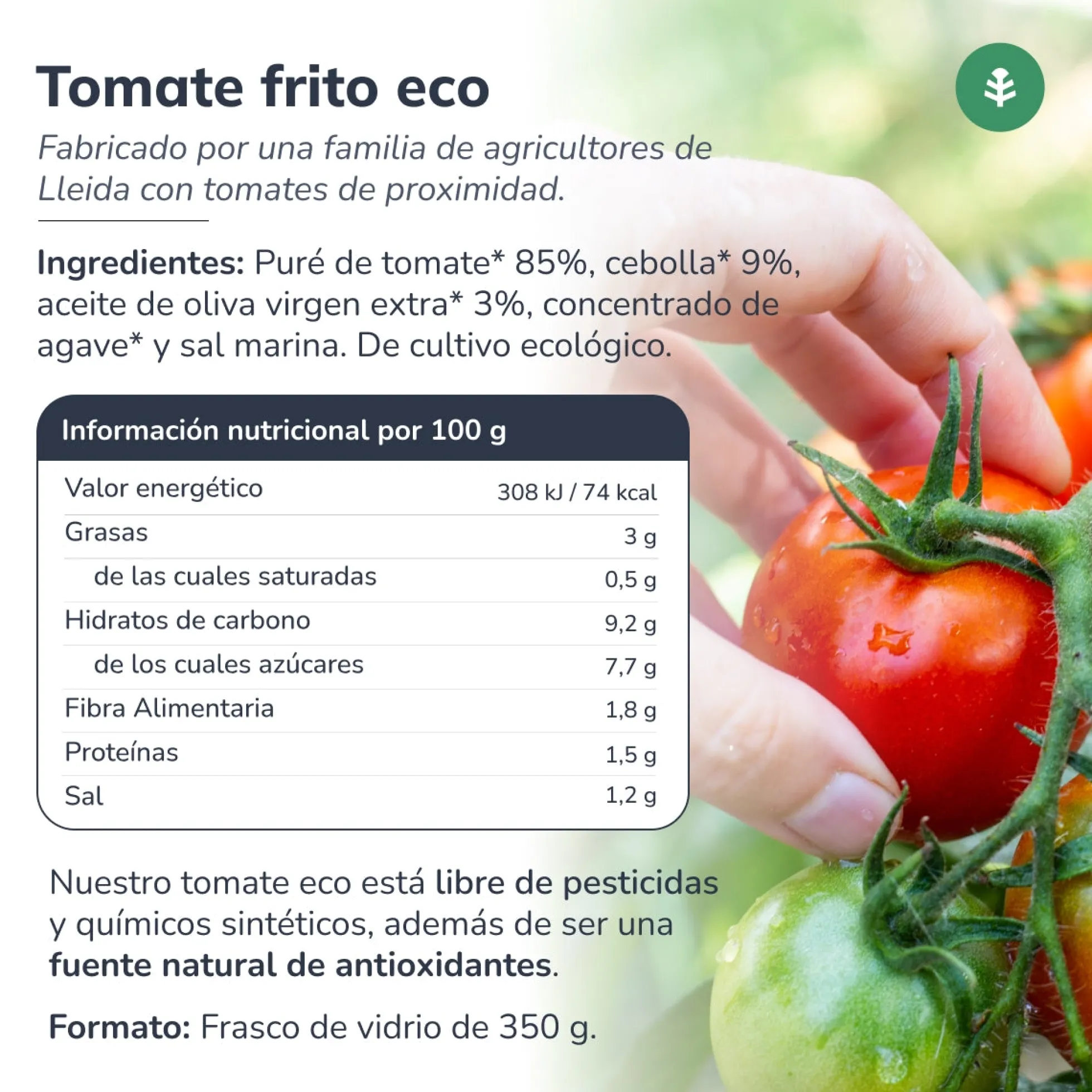 Tomate Frito ECO Planeta Huerto 350 g