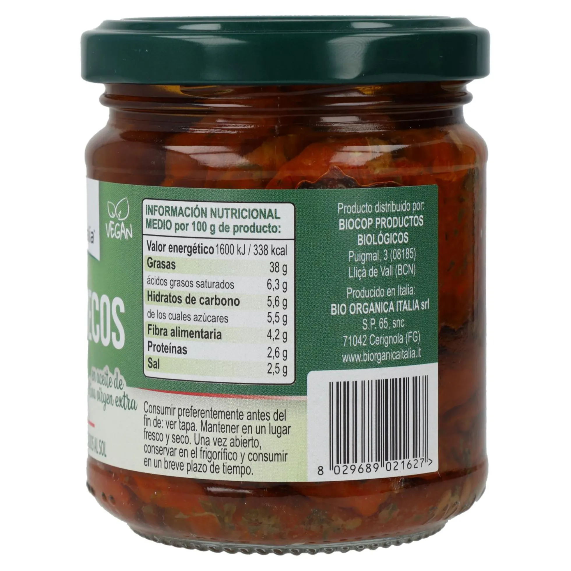 Tomates Secos en Aceite Bio Demeter Organica Italia 190 g
