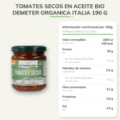 Tomates Secos en Aceite Bio Demeter Organica Italia 190 g