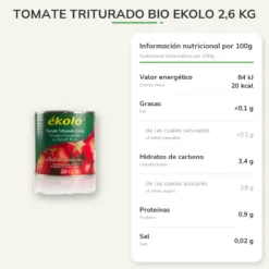 Tomate triturado BIO Ekolo 2,6 Kg