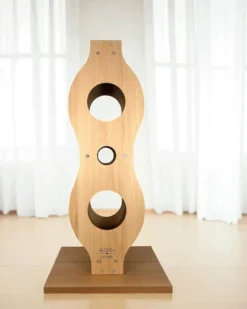Torre Rascadora Para Gatos Océano De Roble Y Madera Sólida Con Diseño Decorativo Althea Living 40x35x12cm