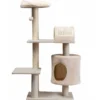 Torre Rascador Para Gato Wuapu Modelo Five Con Múltiples Elementos. Altura 103cmx49x35cm En Beige