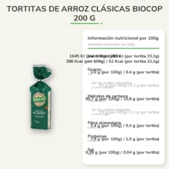 Tortitas de Arroz Clásicas Biocop 200 g