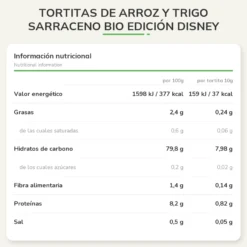 Tortitas de Arroz y Trigo Sarraceno Bio edición Disney Ecocesta 115 g