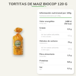 Tortitas de Maiz Biocop 120 g