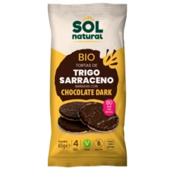 Tortitas de Trigo Sarraceno con Chocolate Negro BIO Sol Natural 65 g