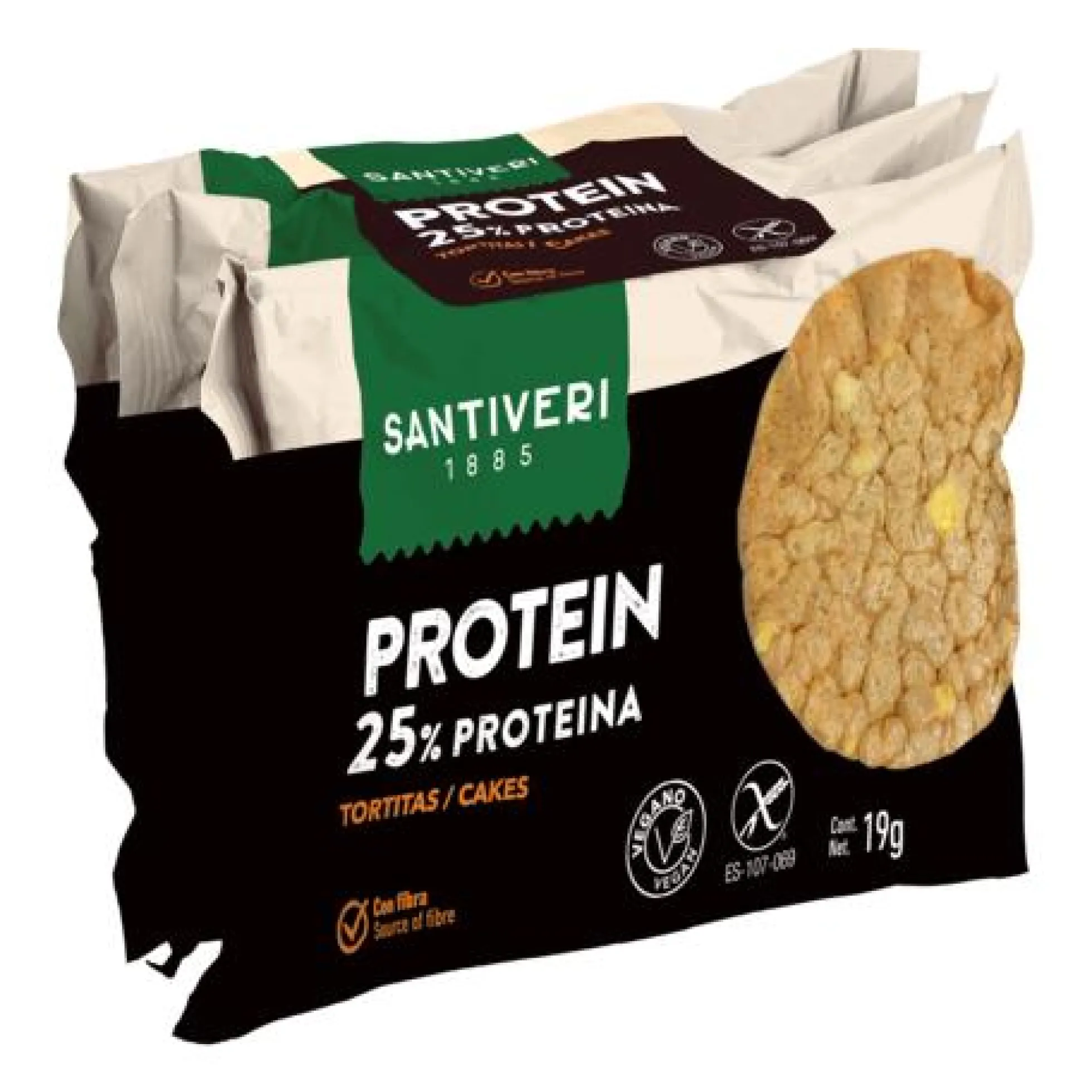 Tortitas Protein sin gluten Santiveri 3 Paquetes de 57 gr