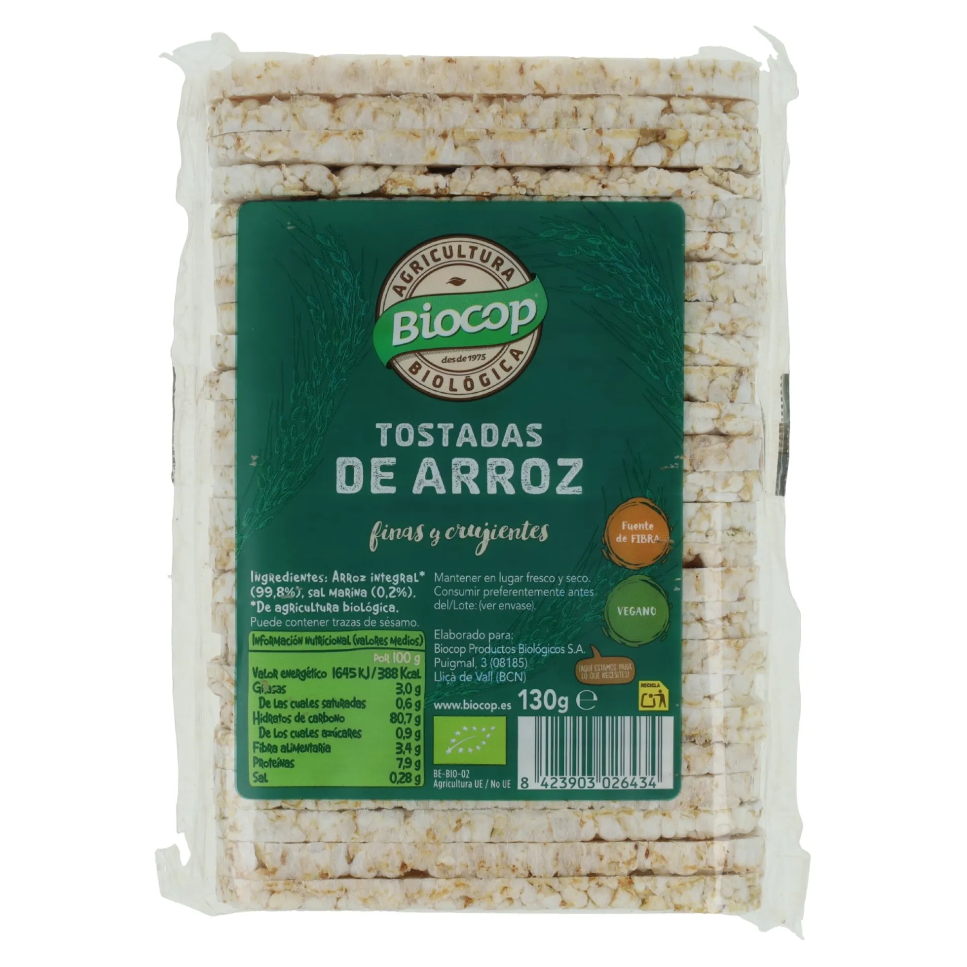 Tostadas Arroz Biocop 130 g