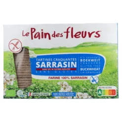 Tostadas Crujientes Crakers de Trigo Sarraceno sin sal sin gluten BIO Le Pain de Fleurs 300 g