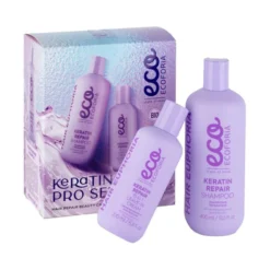 Tratamiento capilar reparador «Keratin Pro Series», Ecoforia 400 ml/200 ml