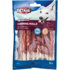 Trixie 10 Rollitos con Pato Denta Fun 12 cm