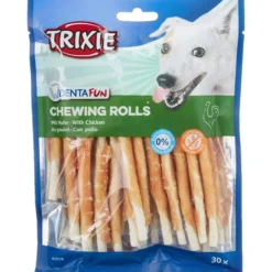 Trixie 30 Rollitos con pollo Denta Fun 12 cm