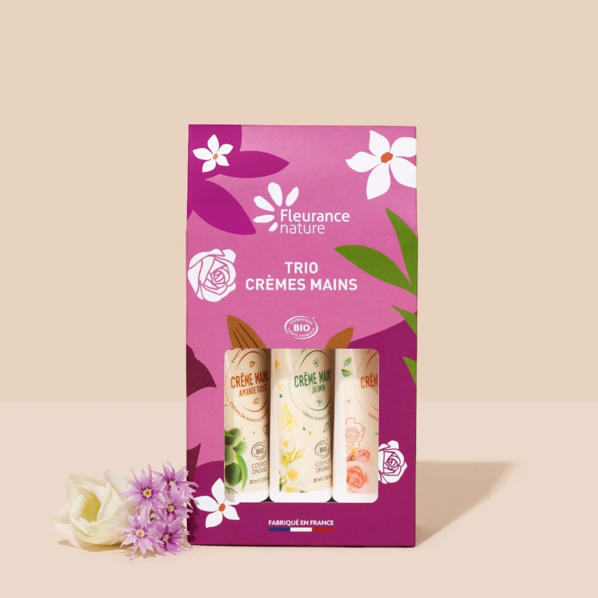 Trío Cremas De Manos 30ml Almendra, Rosa Y Jazmín