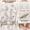 Trona Blanca Evolutiva 3 En 1, Plegable Y Portátil, Reposapiés, Respaldo Y Bandeja Bathby