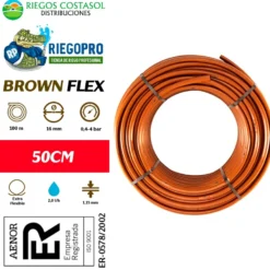 Tuberí­a Autocompensante Marrón A 50cm 100 Metros. Brownflex.