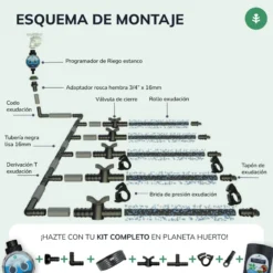 Tubería de Riego por Exudación en Rollo Garden Planeta Huerto 100 m