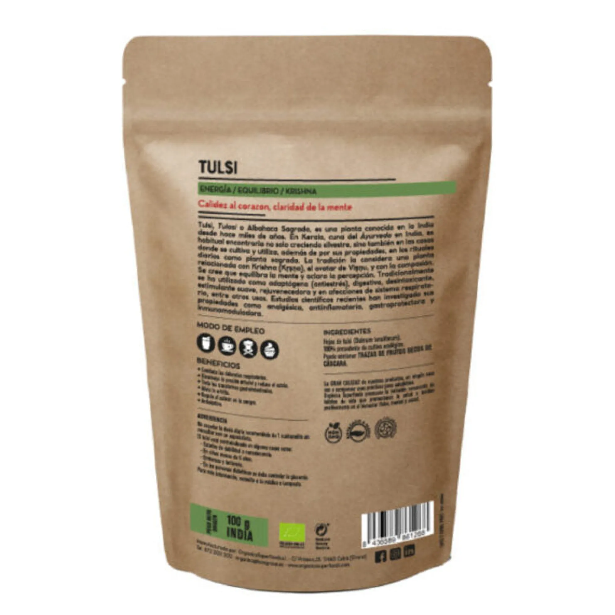 Tulsi Bio 100g- Orgánica Superfoods