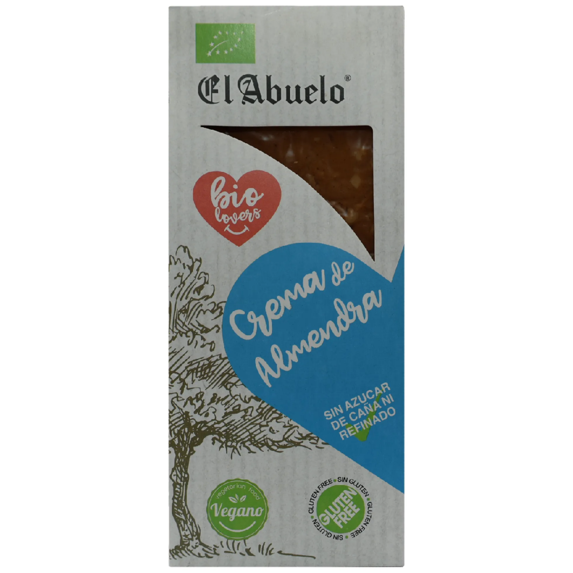 Turrón Blando Vegano de Crema de Almendras ECO sin gluten El Abuelo 200 g