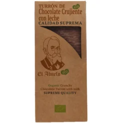Turrón Crujiente de Chocolate con Leche ECO El Abuelo 200 g