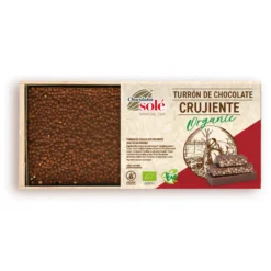 Turrón de Chocolate con Arroz Crujiente ECO Sole 200g