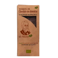 Turrón de Chocolate Puro con Almendras ECO El Abuelo 200 g