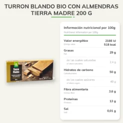 Turron Blando Bio Con Almendras Tierra Madre 200 g