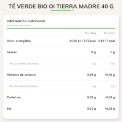 Té Verde Bio Oi Tierra Madre 40 g