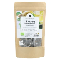 Té Verde Jengibre y Limón ECO Planeta Huerto 20 pirámides