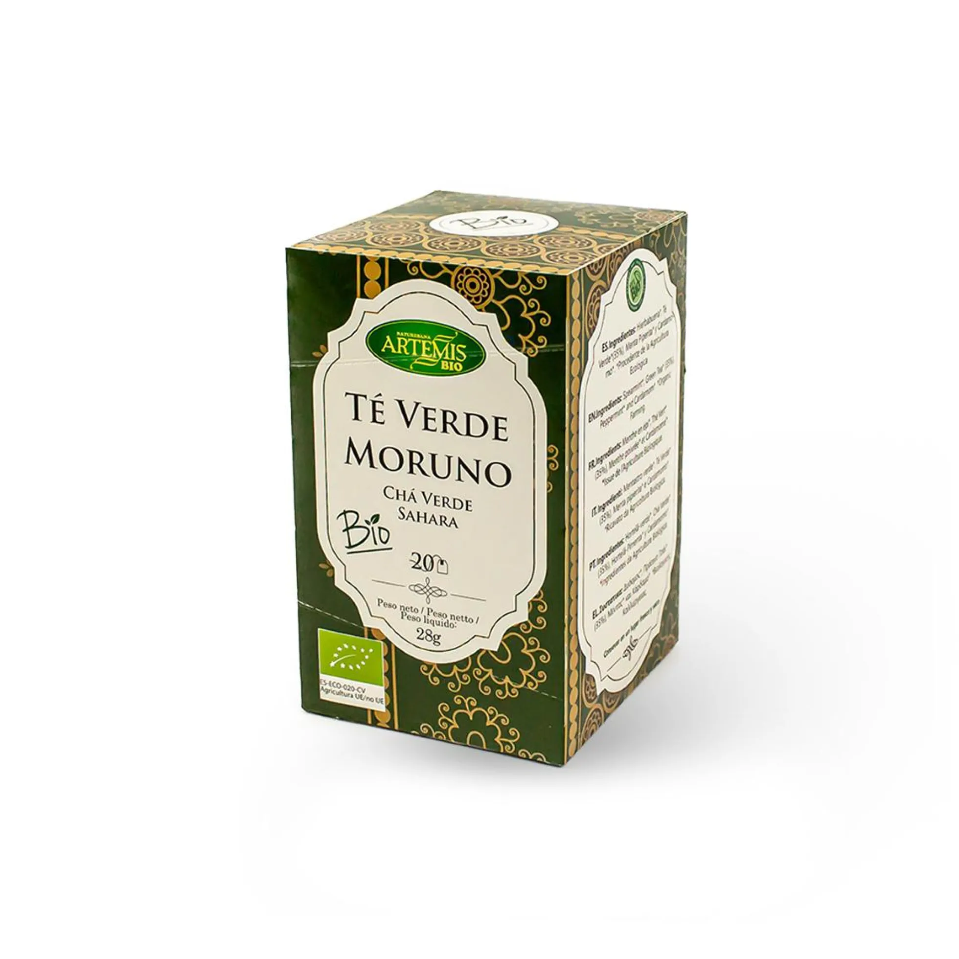 Té Verde Moruno Eco 20 Filtros Artemisbio