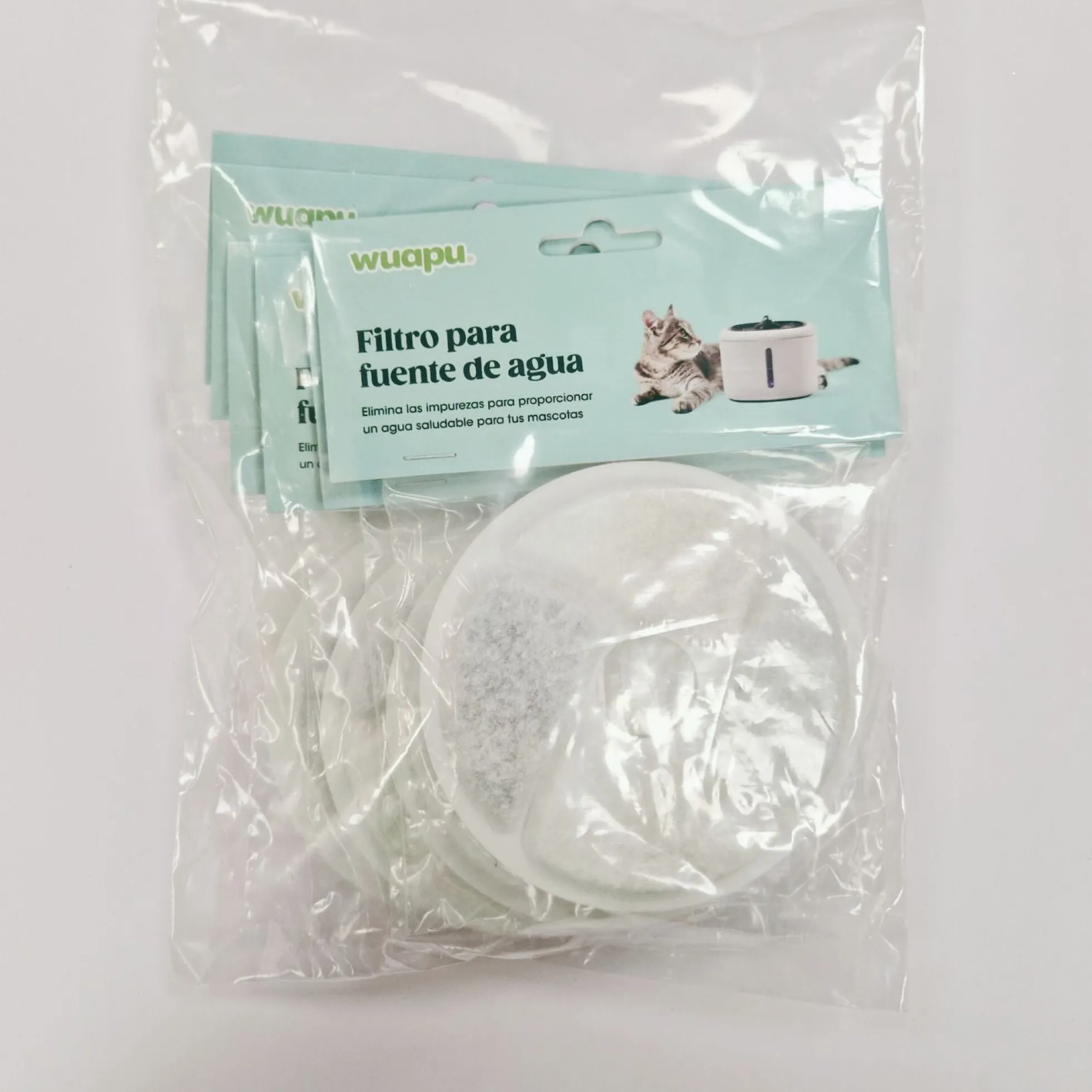 6 unidades Recambio De Filtro Para Fuente De Agua Wuapu Para Gatos Y Perros