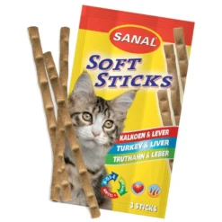 35 U Sanal Premio En Sticks Para Gato De Pavo E Higado 3u
