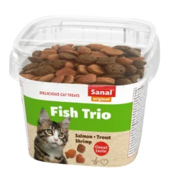 6u Sanal Snack Fish Trio Para Gato 75 G