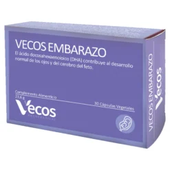 Vecos Embarazo Vecos 30 Cápsulas | Desarrollo Del Bebé | Dha + Folato + Yodo