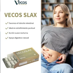 Vecoslax Vecos 30 Cápsulas | Regulación Del Tránsito Intestinal Y Alivio Del Estreñimiento Ocasional | Sen Y Frángula